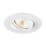 SLV New Tria 75 Spot Aluminium White Round 8.3W 705lm 38D - 927 Extra Warm White | Cutout 75mm -  Best Colour Rendering - Dimmable 