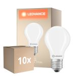 Multipack 10x Ledvance Classic LED E27 Pear Frosted 5.9W 806lm - 827 Extra Warm White | Replaces 60W