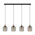 Eglo Pendant Chisle Steel Black | IP20 - Suitable for 4x E27 