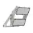 Ledvance LED Floodlight Max Aluminium Grey 900W 169600lm 65x120D - 740 Cool White | IP66 - Asymmetrical