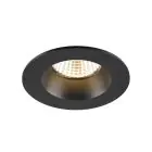 SLV New Tria 68 Spot Aluminium Black Round 8.3W 500lm 38D - 930 Warm White | Cutout 68mm -  Best Colour Rendering - Dimmable 