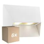 Multipack 6x Nordlux Pontio 27 Wall Light Aluminium White | Suitable for 2x GU10